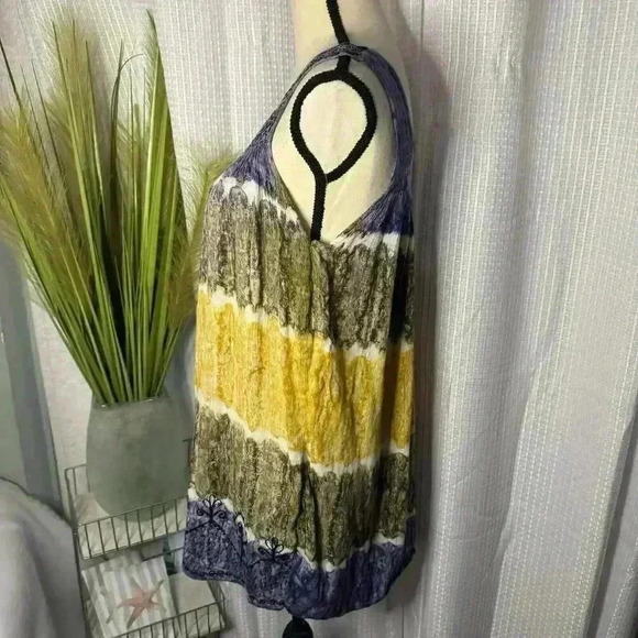 Rima BeachWorld Tank Colorblock Embroidered Womens One Size Fits Most - Picture 4 of 10